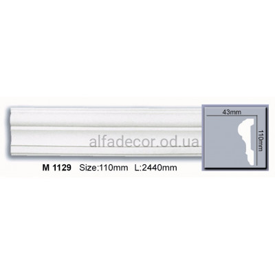 Молдинг полиуретановый гладкий (2.44м) Harmony Decor M 1129 купить в Одессе