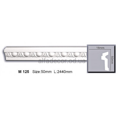 Молдинг полиуретановый (2.44м) Harmony Decor M 125 купить в Одессе