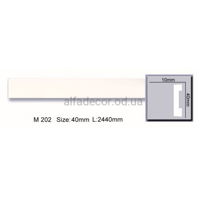 Молдинг поліуретановий гладкий (2.44м) Harmony Decor M 202 купити в Одесі