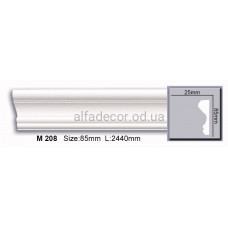 Молдинг поліуретановий гладкий (2.44м) Harmony Decor M 208
