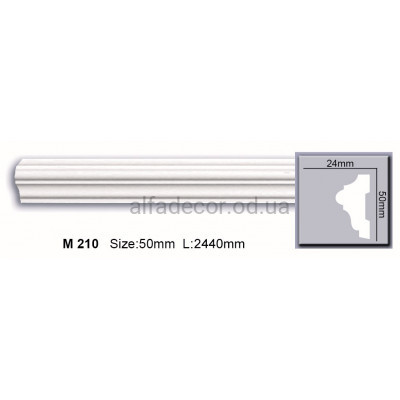 Молдинг поліуретановий гладкий (2.44м) Harmony Decor M 210 купити в Одесі