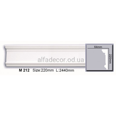 Молдинг полиуретановый гладкий (2.44м) Harmony Decor M 212 купить в Одессе