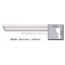 Молдинг полиуретановый гладкий (2.44м) Harmony Decor M 214