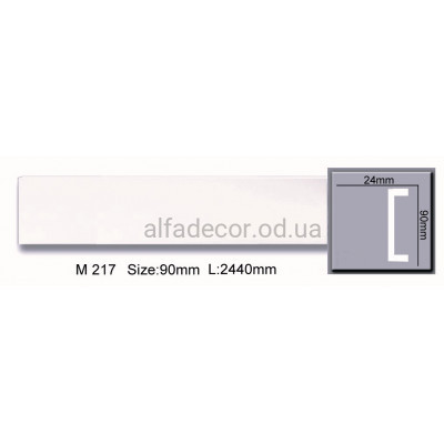 Молдинг(плинтус) полиуретановый гладкий (2.44м) Harmony Decor M 217 купить в Одессе