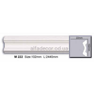 Молдинг полиуретановый гладкий (2.44м) Harmony Decor M 222 купить в Одессе