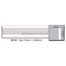Молдинг поліуретановий гладкий (2.44м) Harmony Decor M 232