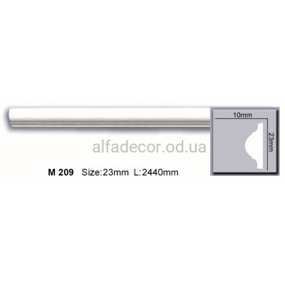 Молдинг полиуретановый гладкий (2.44м) Harmony Decor M 209 купить в Одессе