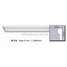 Молдинг поліуретановий гладкий (2.44м) Harmony Decor M 214