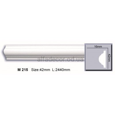 Молдинг полиуретановый гладкий (2.44м) Harmony Decor M 215 купить в Одессе