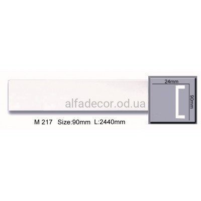 Молдинг(плінтус) поліуретановий гладкий (2.44м) Harmony Decor M 217 купити в Одесі