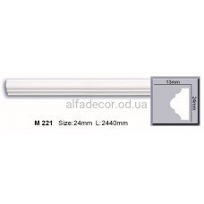 Молдинг поліуретановий гладкий (2.44м) Harmony Decor M 221