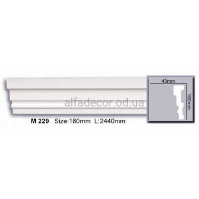 Молдинг полиуретановый гладкий (2.44м) Harmony Decor M 229 купить в Одессе