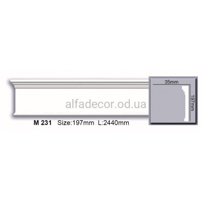 Молдинг полиуретановый гладкий (2.44м) Harmony Decor M 231 купить в Одессе
