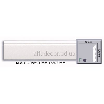 Плинтус полиуретановый (2.44м) Harmony Decor M 204 купить в Одессе
