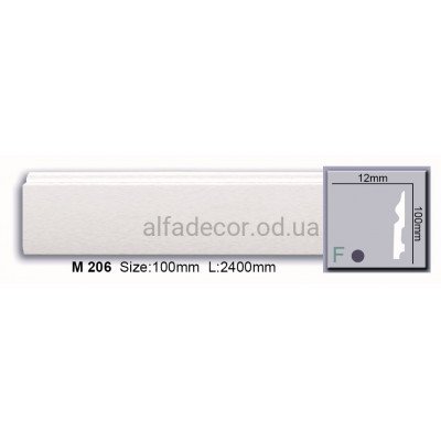 Плинтус полиуретановый (2.44м) Harmony Decor M 206 купить в Одессе