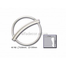 Молдинг радіальний(розетка) поліуретановий Harmony Decor KR 112