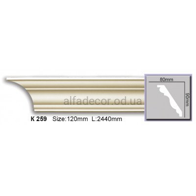Карниз (2.44м) Harmony Decor K 259 купить в Одессе