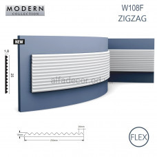 3D панель(гнучка) W108F ZIGZAG Orac Decor