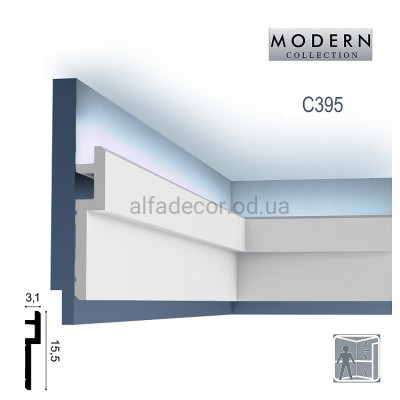 Карниз для підсвічування C395 Orac Decor купити в Одесі