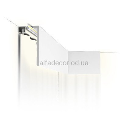 Карниз шторный для подсветки CX217 LEDGE Orac Decor купить в Одессе