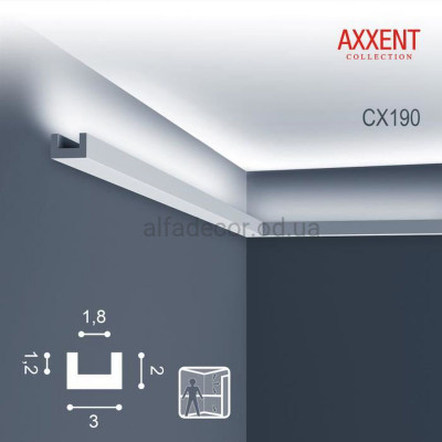 Молдинг(карниз) для подсветки CX190 Orac Decor купить в Одессе