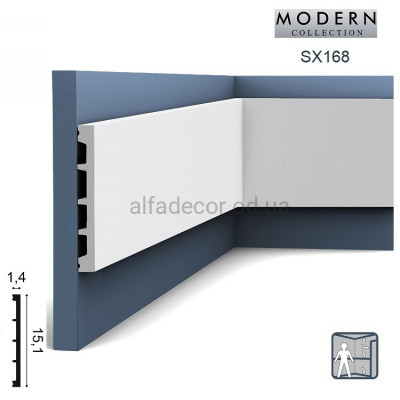 Молдинг(плінтус) універсальний SX168 SQUARE Orac Decor купити в Одесі