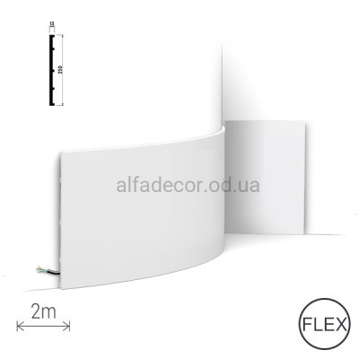 Плинтус(молдинг) гибкий дюрополимерный SX207F Orac Decor купить в Одессе