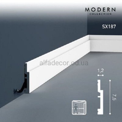 Плинтус дюрополимерный SX187 Orac Decor купить в Одессе