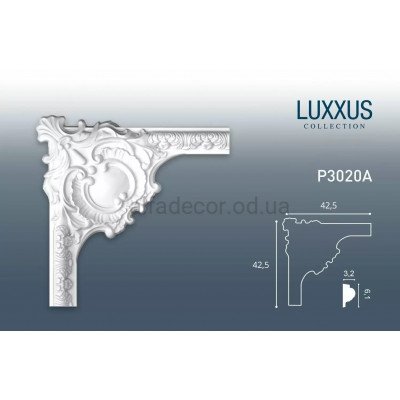 Кут P3020A для молдингу P3020 Orac Decor купити в Одесі