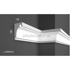 Карниз фасадный для подсветки (2.00м) Prestige Decor KC 301LED