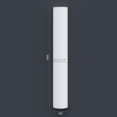 Напівколонна(ствол) фасадна гладка (2.00м) Prestige Decor LC 102-2 HALF купити в Одесі