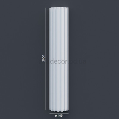 Напівколона(ствол) фасадна з канелюрамі (2.00м) Prestige Decor LC 103-21 HALF купити в Одесі