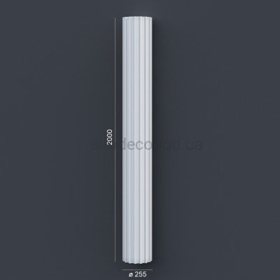Напівколона(ствол) фасадна з канелюрамі (2.00м) Prestige Decor LC 101-21 HALF купити в Одесі