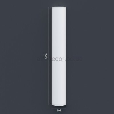 Полуколонна(ствол) фасадная гладкая (2.00м) Prestige Decor LC 102-2 HALF купить в Одессе