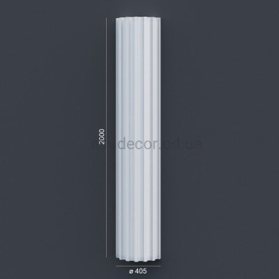 Полуколонна(тело) фасадная с каннелюрами (2.00м) Prestige Decor LC 103-21 HALF купить в Одессе
