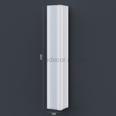 Колонна(ствол) фасадная с каннелюрами (2.00м) Prestige Decor LC 111-21 купить в Одессе
