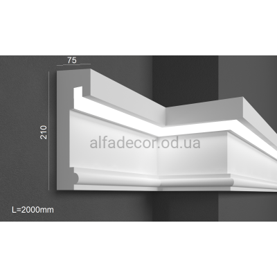 Молдинг фасадний для підсвічування (2.00м) Prestige Decor MC 309LED купити в Одесі