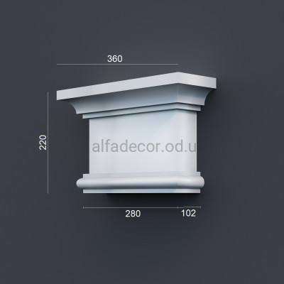 Капитель пилястры фасадная (2.00м) Prestige Decor PC 110 купить в Одессе