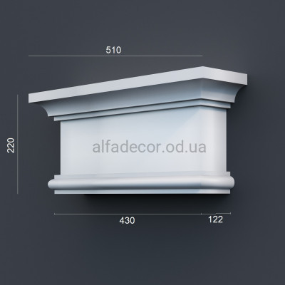 Капітель пілястри фасадна (2.00м) Prestige Decor PC 112 купити в Одесі
