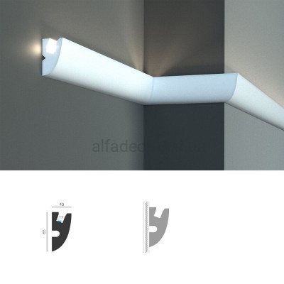Карниз для скрытого LED освещения KD 303 (1.15м) Tesori купить в Одессе