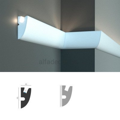 Карниз для скрытого LED освещения KD 304 (1.15м) Tesori купить в Одессе