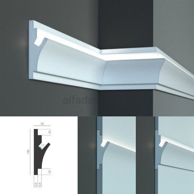 Карниз для скрытого LED освещения KD 402 (1.15м) Tesori купить в Одессе