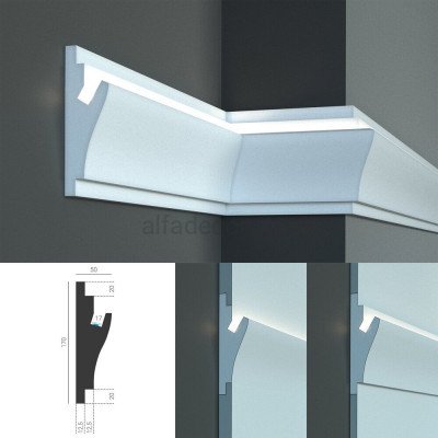 Карниз для скрытого LED освещения KD 403 (1.15м) Tesori купить в Одессе