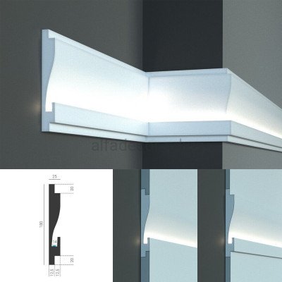 Карниз для скрытого LED освещения KD 404 (1.15м) Tesori купить в Одессе